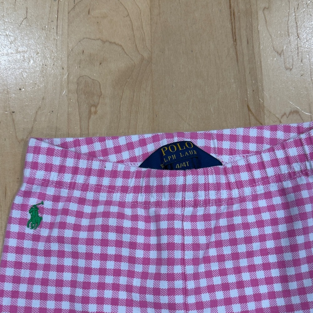 Polo Ralph Lauren Kids Pink Checkered Leggings - Picture 2 of 5